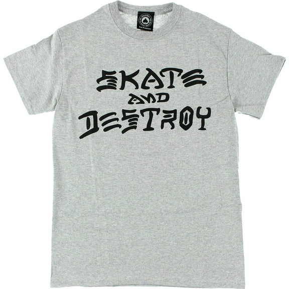 Thrasher Skate & Destroy Small Size T-Shirt - Grey