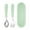 Green, variant on Pink 2-Piece Stainless Steel Baby Cutlery Set - Portable Spoon & Fork with Storage Box, Ergonomic Handle for Toddlers