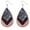 A, variant on Jewelry VerPetridure Womens Leopard Leather Earrings Teardrop Dangle Earrings Leaf Earrings