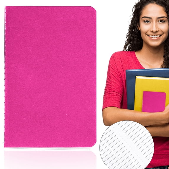 A6 Kraft Notebook, 5.5"×3.5" Bright Cover Pocket Journal, 30 Sheets/60 Pages Lined Mini Notepad, Portable Writing Journal, Mini Softcover Note Book, Saddle Stitch Memo Book, Small Writing Pad