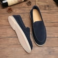 thumbnail image 5 of Men's Suede Loafers Slip-On Casual Shoes Soft Flat Sole Comfortable Driving Office Shoe, 5 of 8