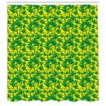 thumbnail image 3 of Tropical Shower Curtain, Exotic Plants Illustration with Coconut Fruits Hanging on a Tree, Fabric Bathroom Set with Hooks, 69W X 75L Inches Long, Yellow Green and Caramel, by Ambesonne, 3 of 3