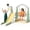 Green & Yellow, variant on KORIMEFA 4-in-1 Kids Slide and Swing Set, Indoor and Outdoor Playground Toddlers 1-4 Years, Includes Slide, Swing, Basketball Hoop, and Climber