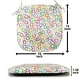 thumbnail image 6 of Rainbow Chair Seating Cushion, Circles Rainbow Party Gatherings Summertime Joy Spectrum Round, Soft Seat Pads for Office with Anti-slip Backing, 16"x16", Lavender Salmon, by Ambesonne, 6 of 6