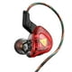 thumbnail image 1 of Inteprter Auriculares con cable portátiles de 1,2 m, Cable de fibra colorido, auriculares HiFi para escuchar música, ver vídeos, ver llamadas de voz, Cables de audio/vídeo negro rojo, 1 of 6