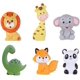thumbnail image 1 of 6 piezas de adornos para tartas con forma de animal, decoración para cupcakes de la jungla, suministros para fiestas de cumpleaños infantiles, decoración de cumpleaños de animales, 1 of 5