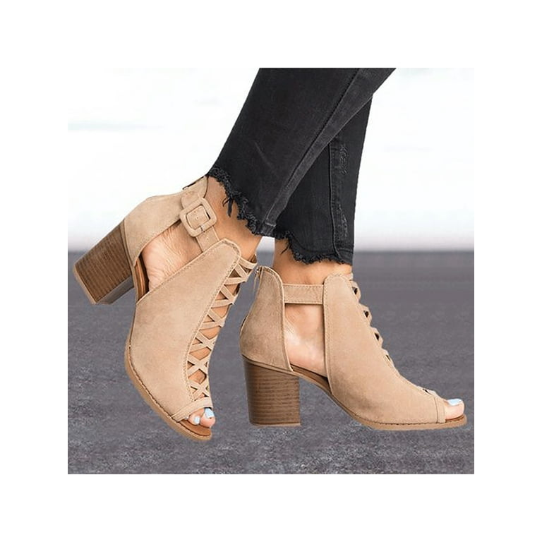 Walmart peep toe clearance booties
