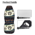 thumbnail image 5 of Yuyamidu Dog Paw Car Seat Covers Front Seats Only 2 PCS Set Aztec Southwest Vehicle Seat Covers for Most Cars SUV Sedan Truck, 5 of 7