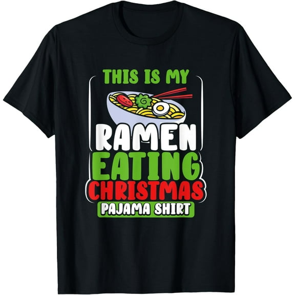 Kids Christmas Ramen Pajamas Gift Girls Boys Women Pajama T-Shirt