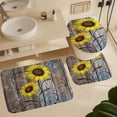 thumbnail image 6 of Shower Curtain Sets for Bathroom Sets, Wood and Fallen Leaves Pattern Printed on Shower Curtain Set with Rugs and Accessories, Suitable for Small Bathroom Gym Guest Bath, 72 x 72 inches, 6 of 8