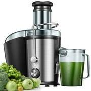 Centrifugal Juicer Machines 800W with Large 3'' Feed Chute for Whole Fruits & Vegetables Easy to Clean with Brush, Juilist Juice Extractor 304 Stainless Steel with Dual Speeds, Anti-Drip & BPA-Free