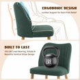 thumbnail image 4 of TacleeKii Wooden Dining Chairs Set of 2, Dining Room Chairs for Kitchen/Living Room/Restaurant, Dark Green, 4 of 7