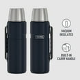 thumbnail image 3 of Thermos Stainless King Vacuum Insulated Beverage Bottle, Matte Midnight Blue, 40oz, 3 of 7