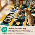 thumbnail image 4 of Design&I 2'x3' Washable Accent Rug Vinyl Record Vintage Cassette Retro Music Border Round Cd Disc for Kitchen, Pet Station, Friendly & Non-Slip Built-In Grip, 4 of 7