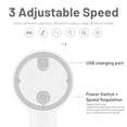 thumbnail image 3 of Asoricing 2-in-1 Electric Hand mixer - 3 Adjustable Speed 20W Handheld Mixer Electric Whisk with 3 Stainless Steel Accessories, Mini Onion Chopper 10Oz, 3 of 13