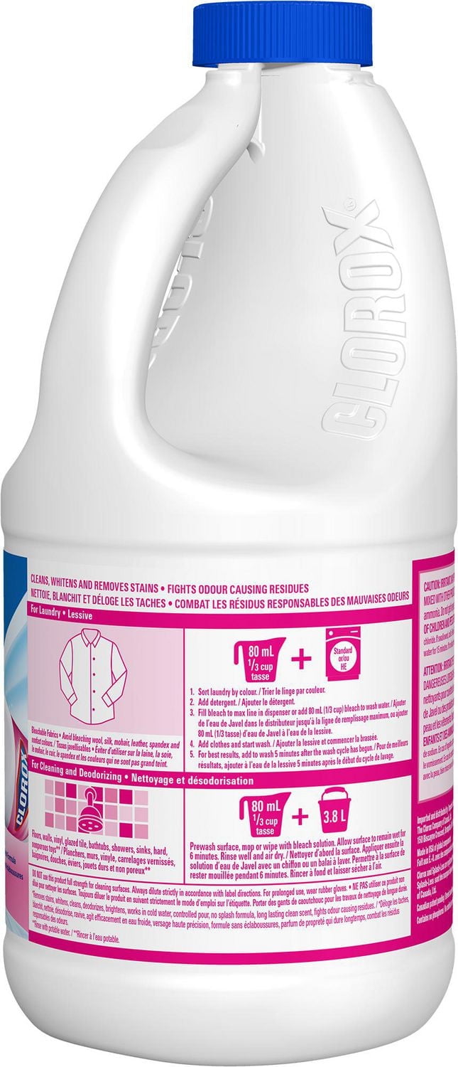 Eau de Javel concentrée Clorox® sans éclaboussures au parfum de fleurs sauvages,