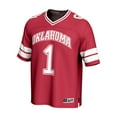 thumbnail image 2 of Youth GameDay Greats #1 Crimson Oklahoma Sooners Lightweight Collegiate Football Fashion Jersey, 2 of 4