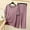 Purple, variant on Viadha Women's Thin Pajamas Loose Casual Ice Silk Short Sleeved Capris Home Clothing Set
