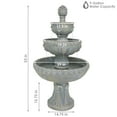 thumbnail image 4 of Sunnydaze Lion Head Traditional Resin 3-Tier Outdoor Water Fountain, 4 of 9