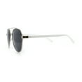 thumbnail image 6 of Mens Antiglare Polarized Lens Iconic Officer Metal Rim Pilots Sunglasses Silver White - Black, 6 of 7