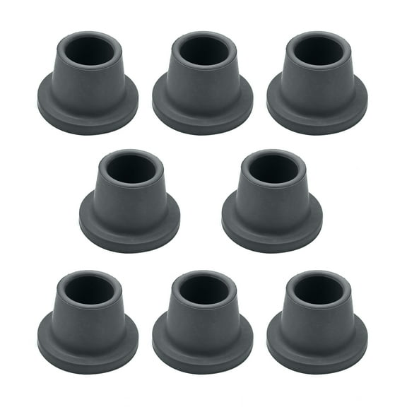 8 Pack 1-1/8" Rubber Tubing Tips for Bath Chair Replacement, Ideal for Shower Bench and Stool, Non-Slip Suction Cup Feet