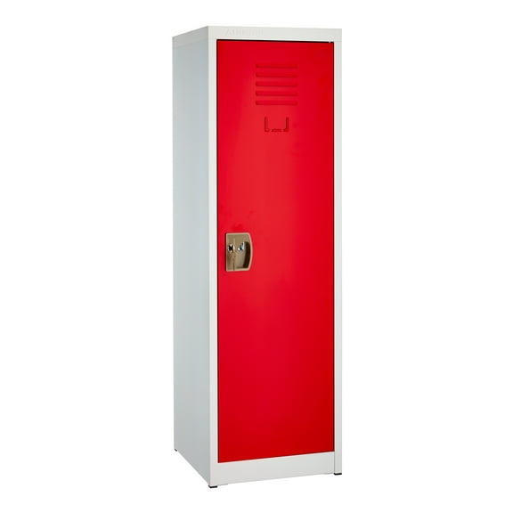 Adiroffice 3 Tiers 48" Storage Locker, Metal and Plastic, Red