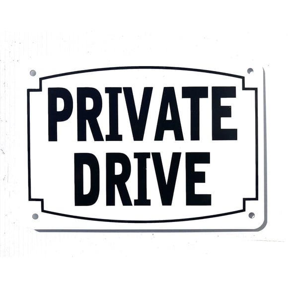 Panneau d'Avertissement Classique « PRIVATE DRIVE » - Poids Lourd : 16 x 12 Pouces