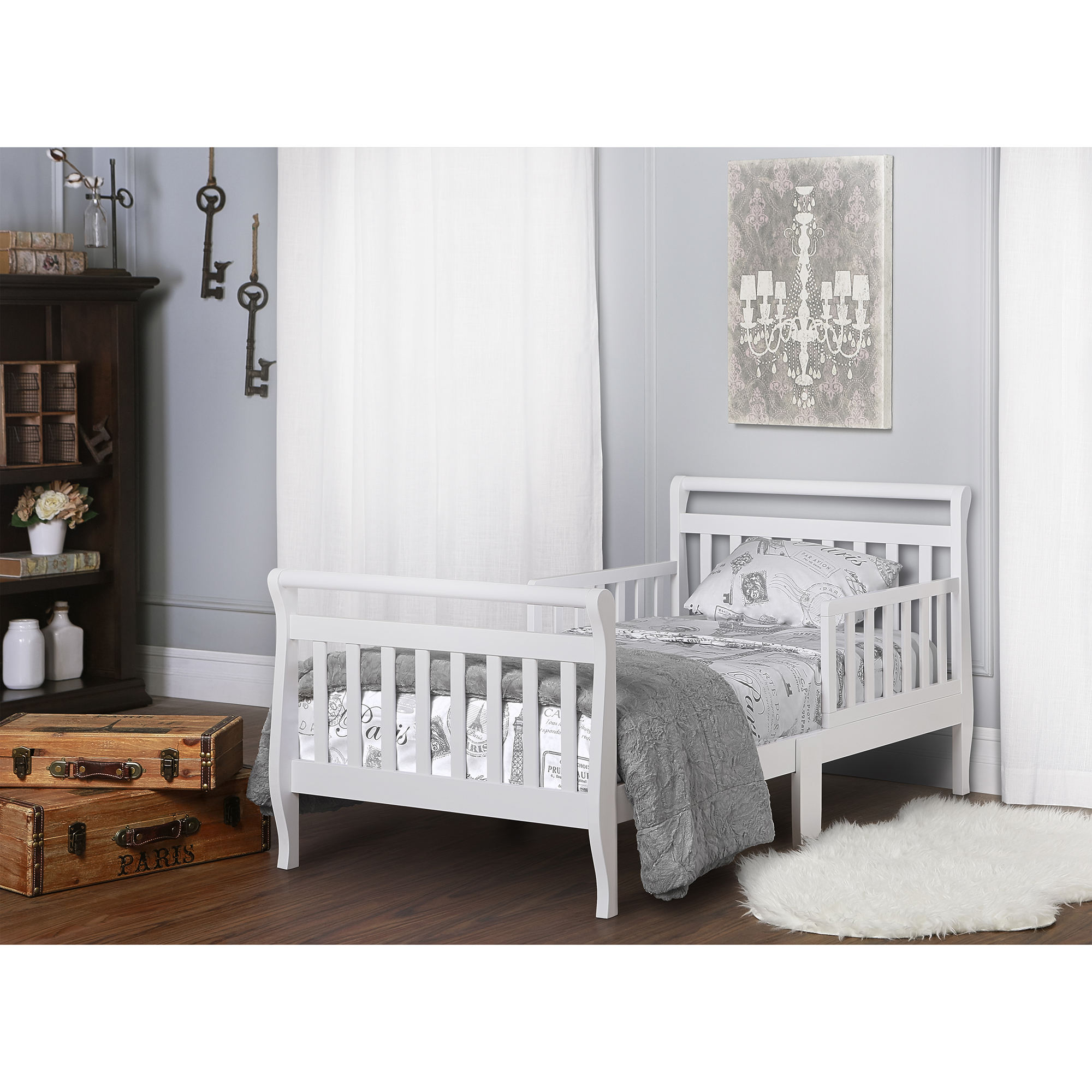 Dream On Me Sleigh Toddler Bed, White - image 3 of 4