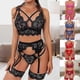 thumbnail image 2 of Sexy Erotic Lingerie Women Bra And Panty Garters Lace Bra Panties Set, 2 of 5