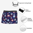 thumbnail image 3 of Yiaed pirate owls and boats Print Men's Soft Cotton Boxer Shorts Breathable Boxers Underwear Moisture-Wicking Underwear Stretch Boxer Briefs for Man-Small, 3 of 5