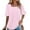 A_ Pink, variant on Olyvenn Womens Summer Tops Trendy 3/4 Sleeve Shirts Casual Crew Neck Ruffle Sleeve T Shirts Boho Beach Vacation Blouses Blue L