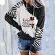 thumbnail image 4 of Moda mujer cuello redondo manga larga otoño camiseta Navidad impresión blusa con capucha Tops Fridja fksj4444, 4 of 6