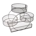 thumbnail image 3 of Cesta de frutas de varias capas, frutero, soporte para productos, organizador de malla de hierro para verduras Negro, 3 of 9