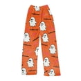 thumbnail image 4 of Trgacdwlo Halloween Womens Fleece Pajama Pants Funny Pumpkin Womens Flannel Pajama Pants Fall Winter Warm Lounge Pants Women, 4 of 4