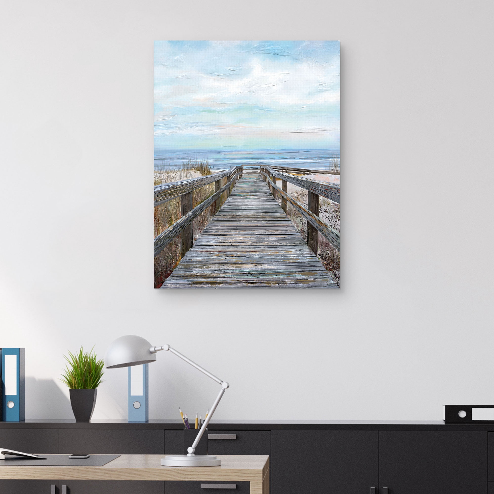 Pier Pressure by Studio Arts Canvas Art Print, 1.5" x 30"