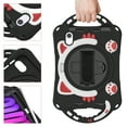 thumbnail image 7 of ELEHOLD Kids Case for iPad Mini 6, Cute Cat Design Heavy Duty Rugged Case with Kickstand Handstrap Shoulder Strap Pencil Holder Shockproof Case For iPad mini (6th Generation),Blackred, 7 of 7