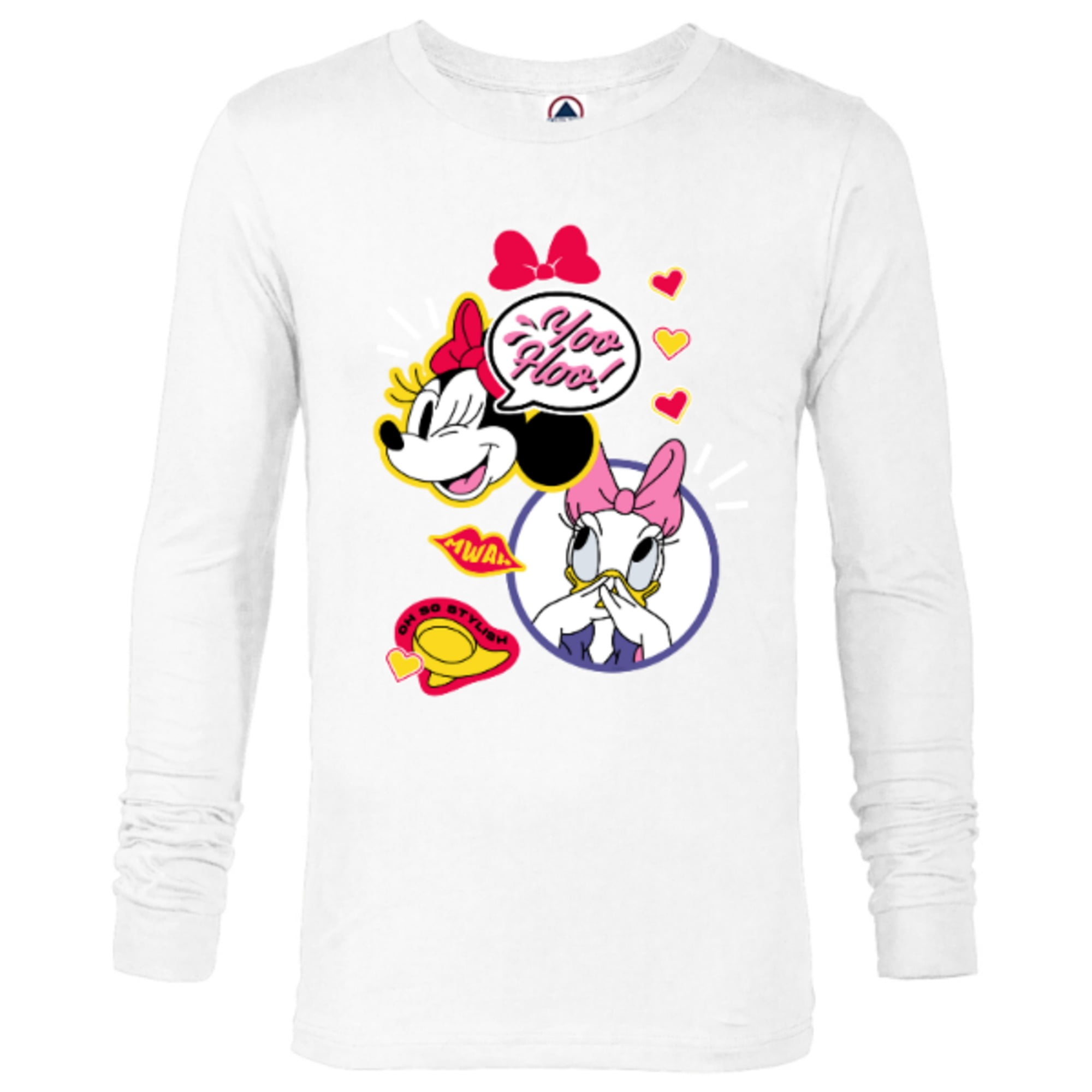 Disney Minnie Mouse And Daisy Duck Yoo Hoo Long Sleeve T Shirt For Men Customized White Walmart Com