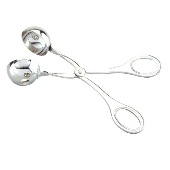 BKBP Meatball Maker, None-Stick Meatball Maker, Stainless Steel Meat Baller Tongs, Cake Pop Roller, Ice Tongs, Cookie Dough Scoop for Kitchen (2 Size Options)