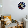 thumbnail image 6 of 3D Cute Astronaut Pattern Wall Clock 12 Inch Non-Ticking Clocks Round Starry Sky Planet Wall Hanging Clock Battery Operated for Bedroom Living Room Kitchen Office colorful DIY, 6 of 9