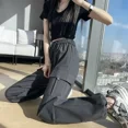 thumbnail image 3 of Pantalones holgados de pierna recta para mujer, pantalones holgados para mujer, tendencias 2025, pantalones estéticos Y2k, ropa de calle G, moda coreana Harajuku de los años 90, 3 of 5