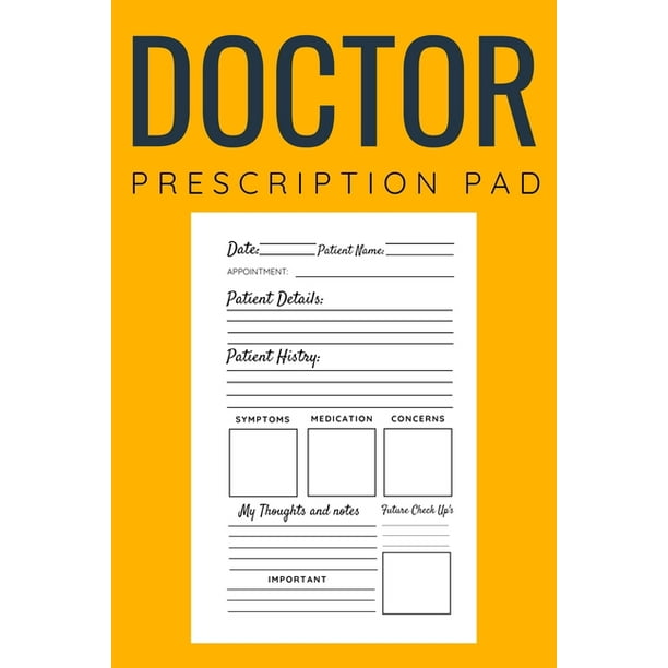 Doctor Prescription Pad Doctors Patient Prescription Rx Pad Paper