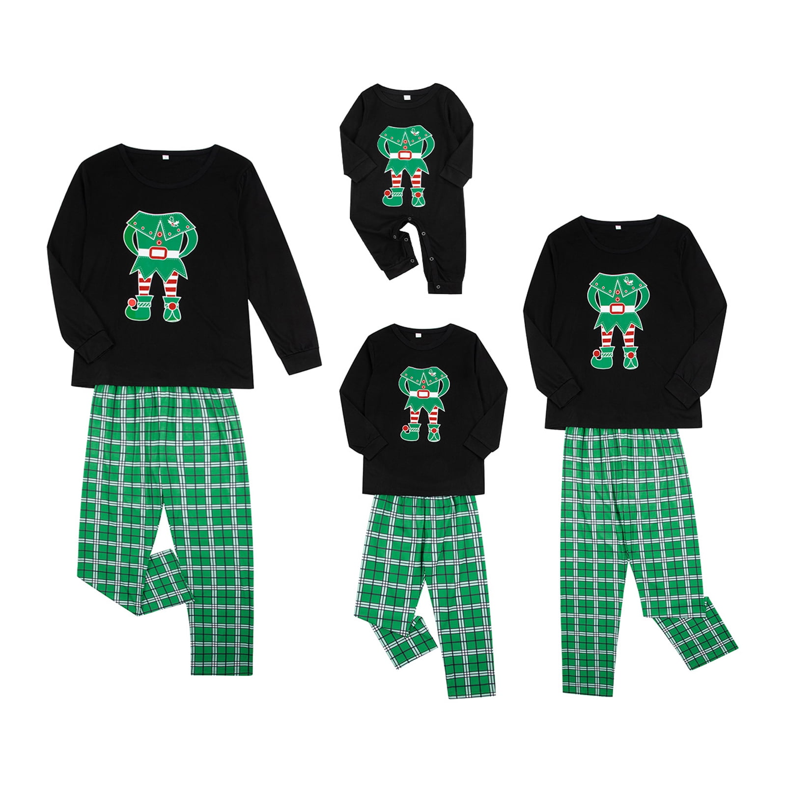 Maayn 2020 Family Matching Pyjamas Set,Matching Christmas Pyjamas,for Family Women Men Kids Baby Red Plaid Santa Claus with a mask and Paper towel print Loungewear 3-6Months, Baby