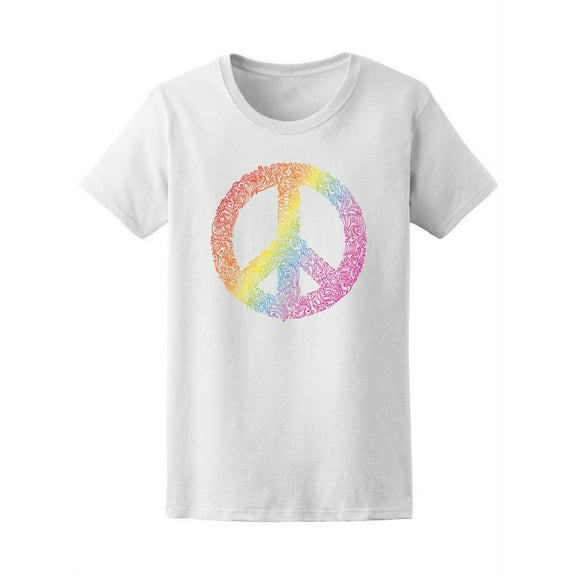 Bright Color Peace Sign Women's Tee - Image by Shutterstock