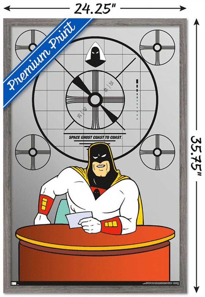 Space Ghost Coast to Coast - Desk Wall Poster, 22.375" x 34", Framed