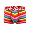thumbnail image 7 of JOCKMAIL 3PCS/Pack Men Briefs Underwear Cotton Mens Rainbow Stripe Underwear Boxer Comfortable Underpants, 7 of 7