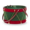 thumbnail image 2 of Holiday Drum Green with Red Swing Handle Basket - Sm 7in, 2 of 4