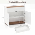 thumbnail image 2 of ELLEGNT Buffet Cabinet with Push‑to‑Open Doors – Sideboard Storage and Drawer for Kitchen, White, 2 of 10