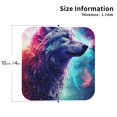 thumbnail image 3 of Honeii Starry Multicolored Wolf Print Leather Coaster Set of 6, Ideal for Safeguarding Your Furniture from Drinks Spills and Effortless Cleanup,Square, 3 of 7