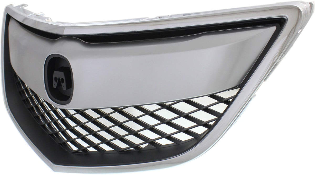 Grille Assembly Compatible With 2013-2015 Acura RDX Chrome Shell with Painted Black Insert