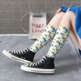 thumbnail image 3 of Lsque Watercolor Leaves Printed Crew Socks Men's Women's LightWeight Thin Casual Calf Socks ,Knee High Socks,Cotton Socks, 3 of 9